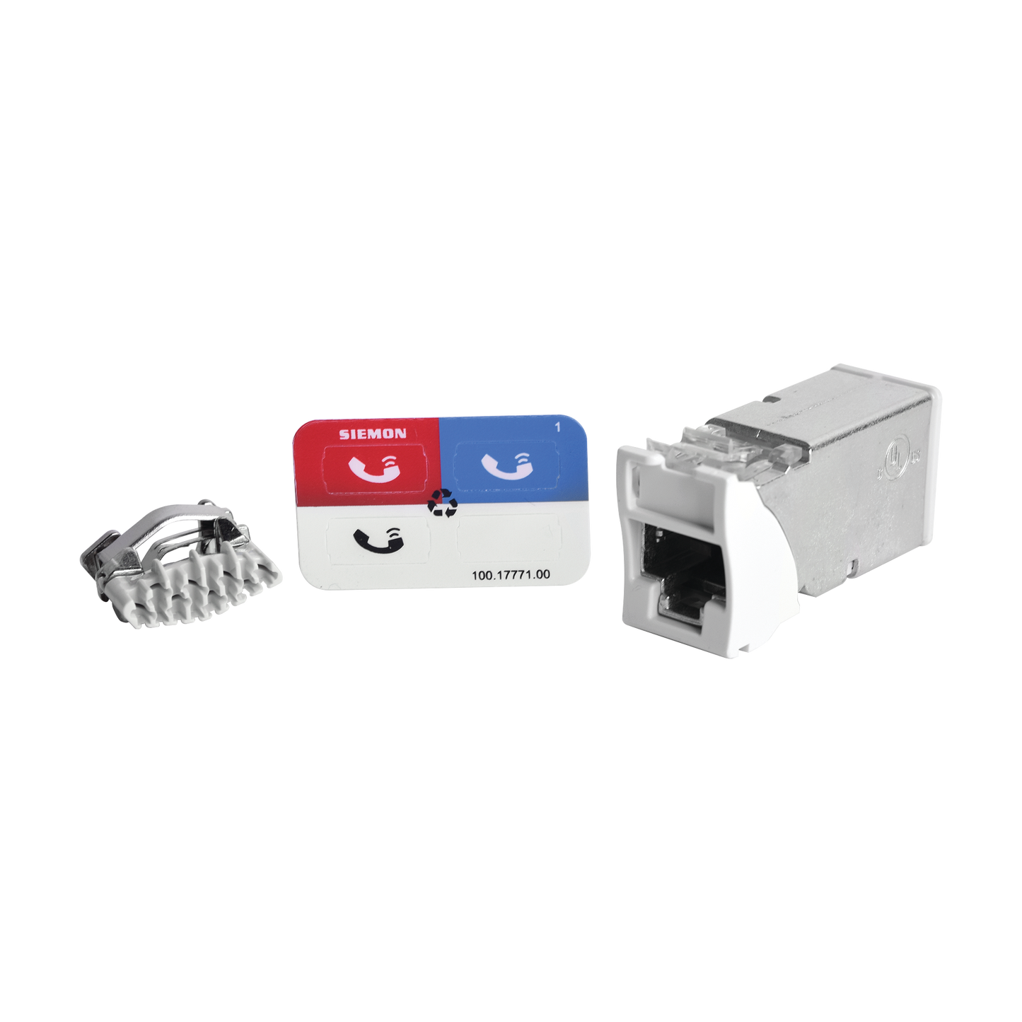Jack Z-Max Cat6A, Blindado, Montaje H�brido en Placa de Pared (Plano y Angulado), Color Blanco
