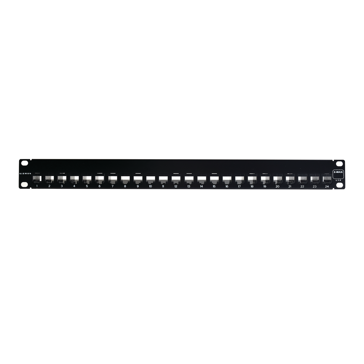 Patch Panel UTP Z-MAX de 24 Puertos, Precargado con Jacks Categor�a 6, Plano, 1UR