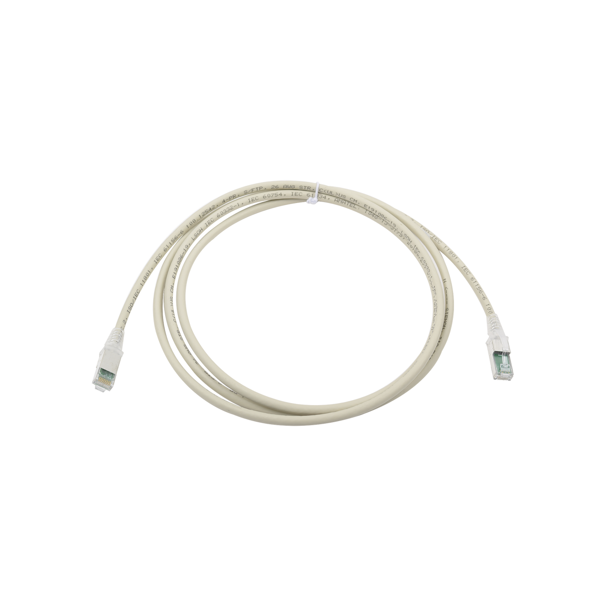 Patch Cord Z-MAX Cat6A S/FTP, CM/LS0H, 1.52 Metros (5 Pies), Color Gris, Versi�n Bulk (Sin Empaque Individual)