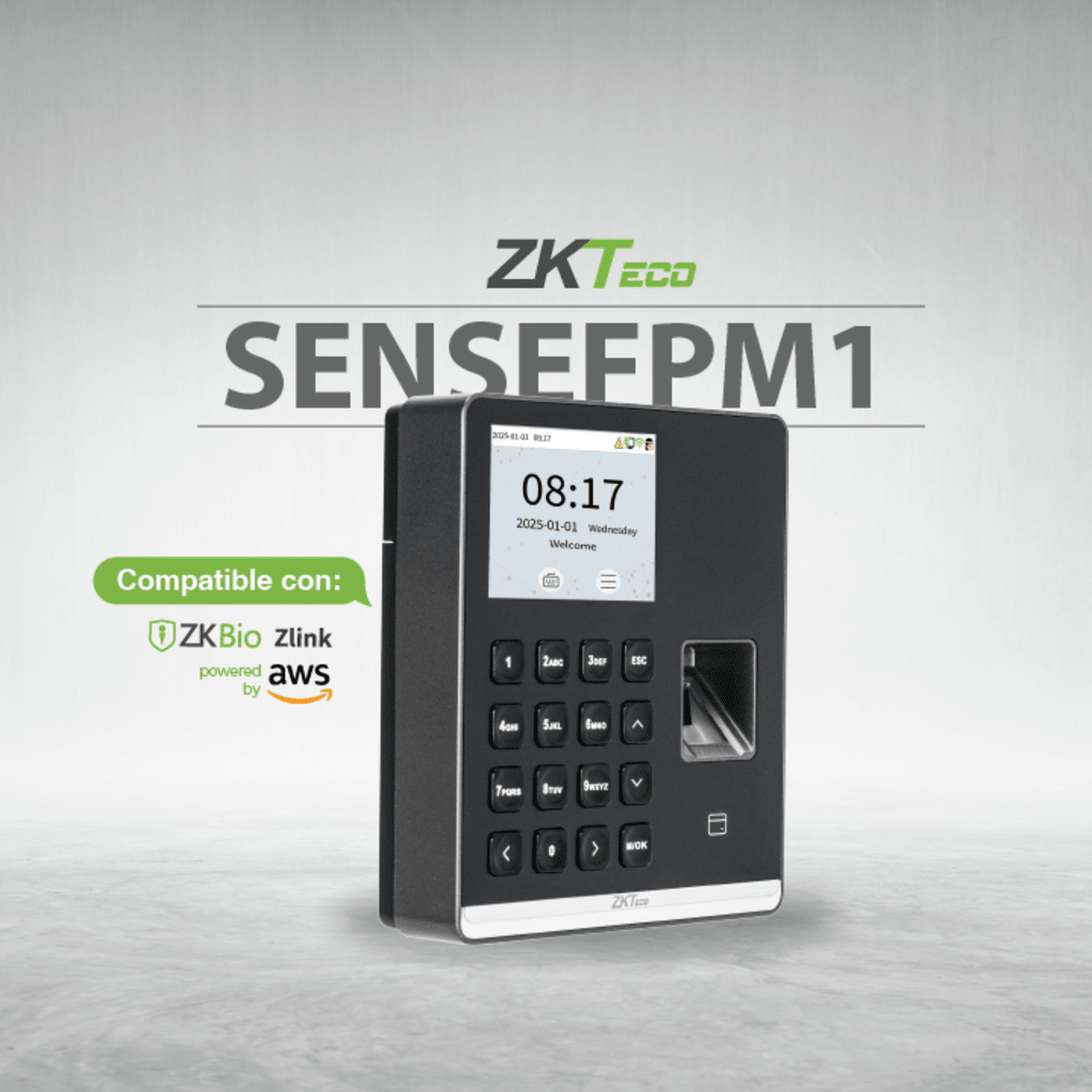 Terminal Biom�trica de Asistencia / Huella Digital y RFID / 500 Usuarios / Pantalla 2.8" / WiFi / ZKBio Zlink / USB