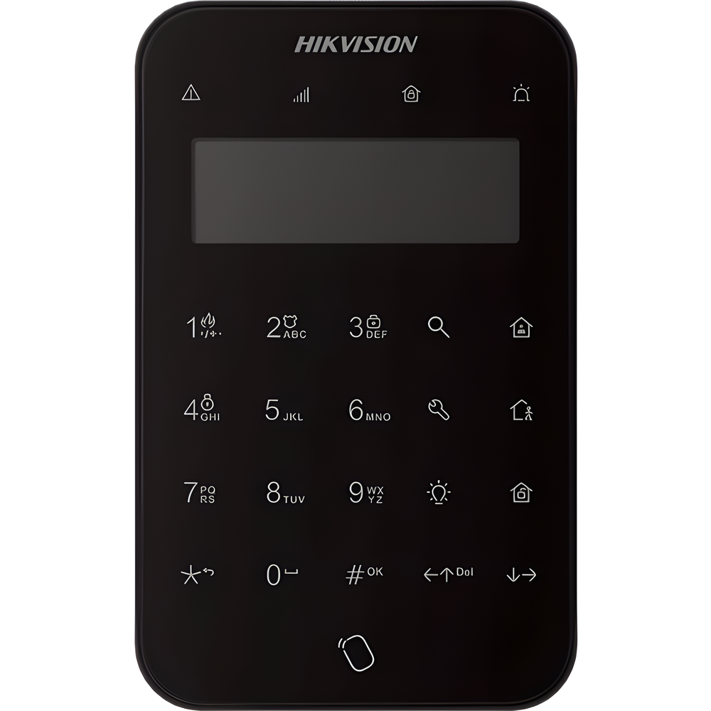 (AX PRO) Teclado Inalámbrico con Pantalla LCD para Armado y Desarmado / Color Negro / Funciones de Automatización para control de Relevadores