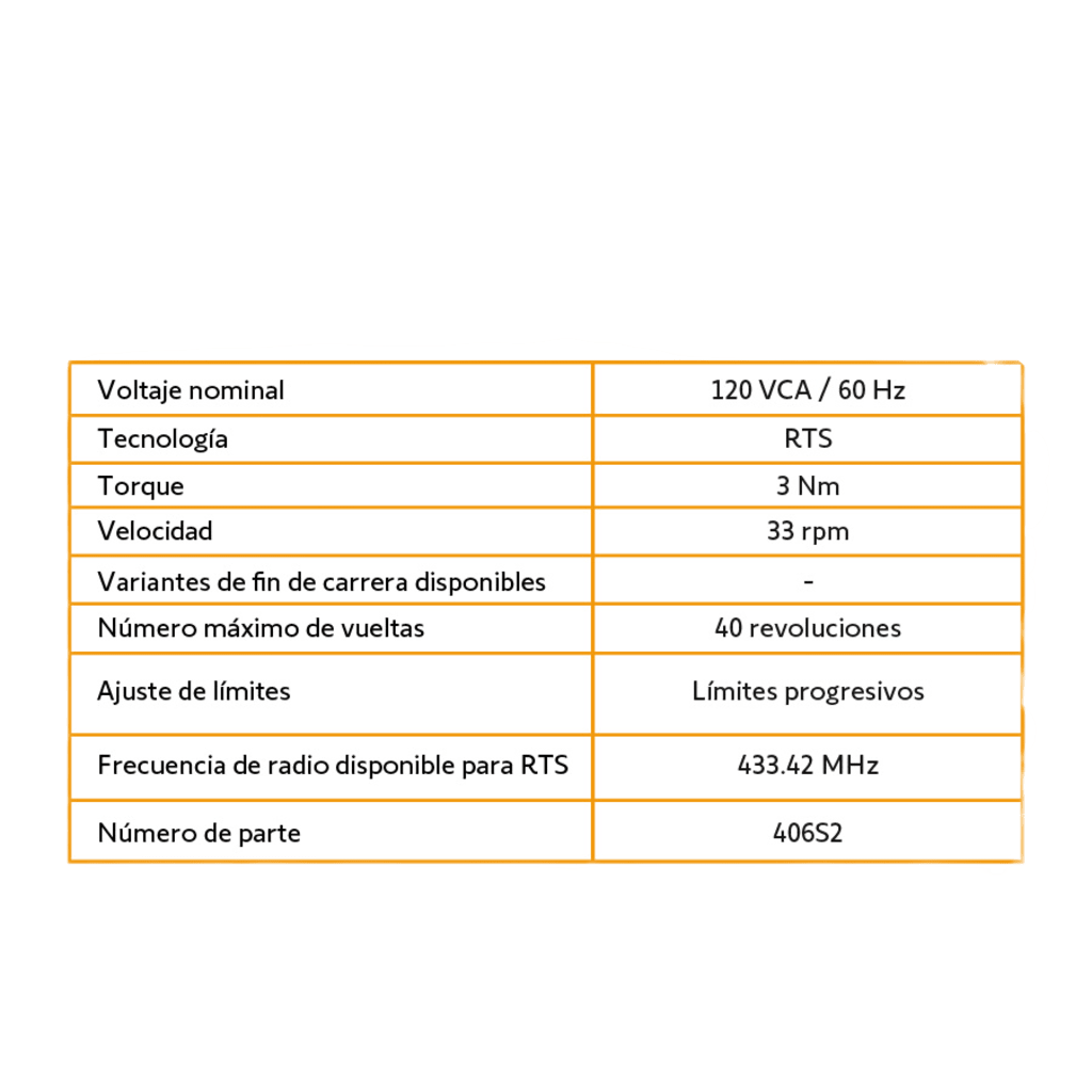 Motor SOMFY 40 mm para persianas.