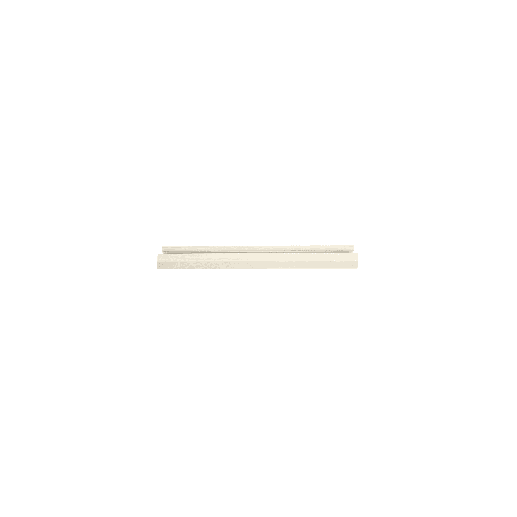 Base para canaleta T-70, de PVC rígido, con orificios perforados para montaje, 103.3 x 44.9 x 1800 mm, Color Blanco Mate
