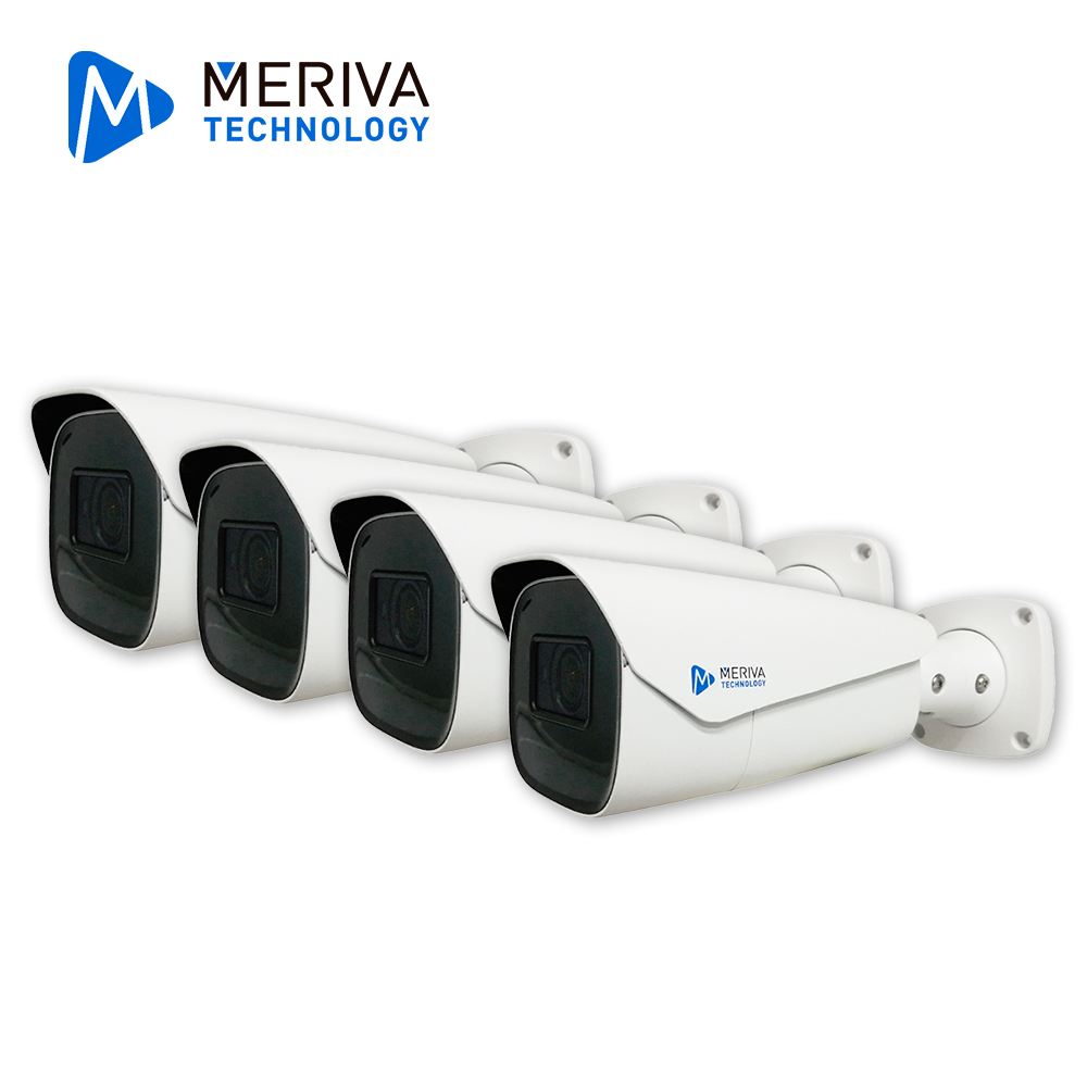kit bullet 4k hd meriva technology msc-82mpkit / incluye 4 camaras bullet ahd 8mp lente motorizado 2.8-12mm msc-8214z
