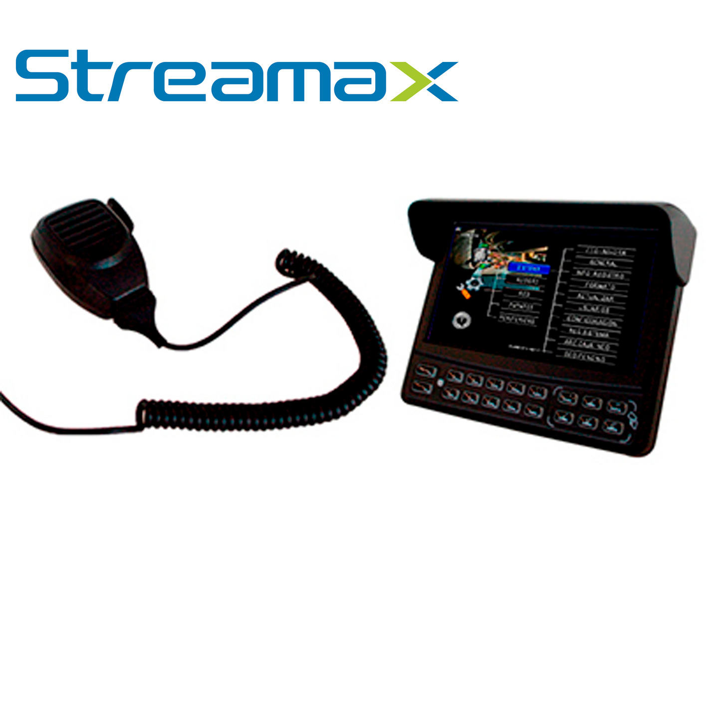 panel de control streamax ma04kit / 7 pulgadas / conector din 10 pines / touch / visualizacion de camaras en tiempo real / botones de volumen / radio para audio bidireccional / compatible con mdvrs serie m1n 2.0 mx3npro y a8pro