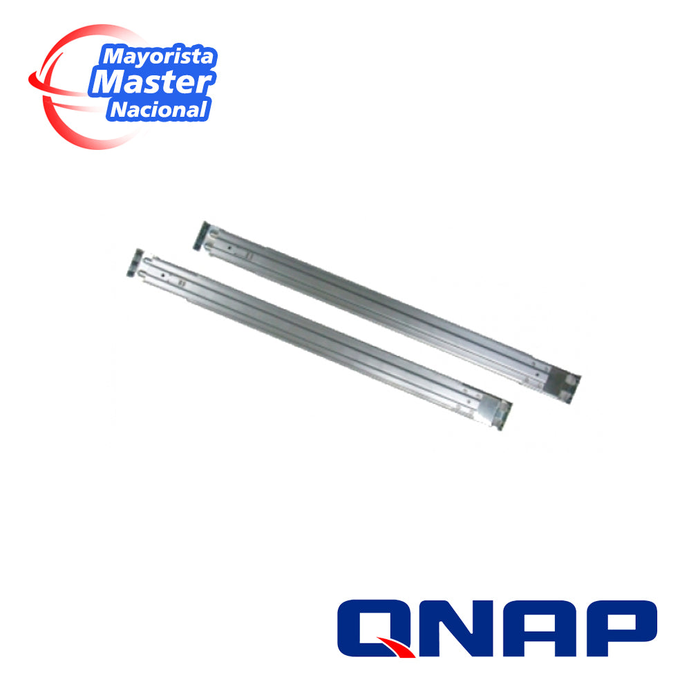 riel para montaje en rack qnap rail-a02-90 / compatible con nas qnap de 3ur