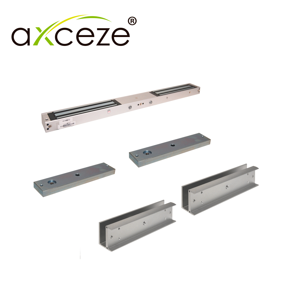 mxu620 kit con 1x chapa magnetica axceze ax-m620x2l + 2x bracket tipo u ax-m620-u