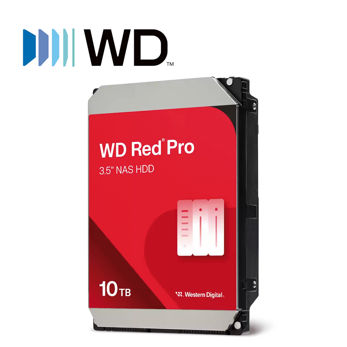 dd disco duro 10tb sata wd red pro wd103kfbx / especial nas hasta 24 bahias / sata iii 6gb s / 7200 rpm / cache 512mb / nasware 3.0 / workload 300tb ano / 3.5 / 5 anos garantia