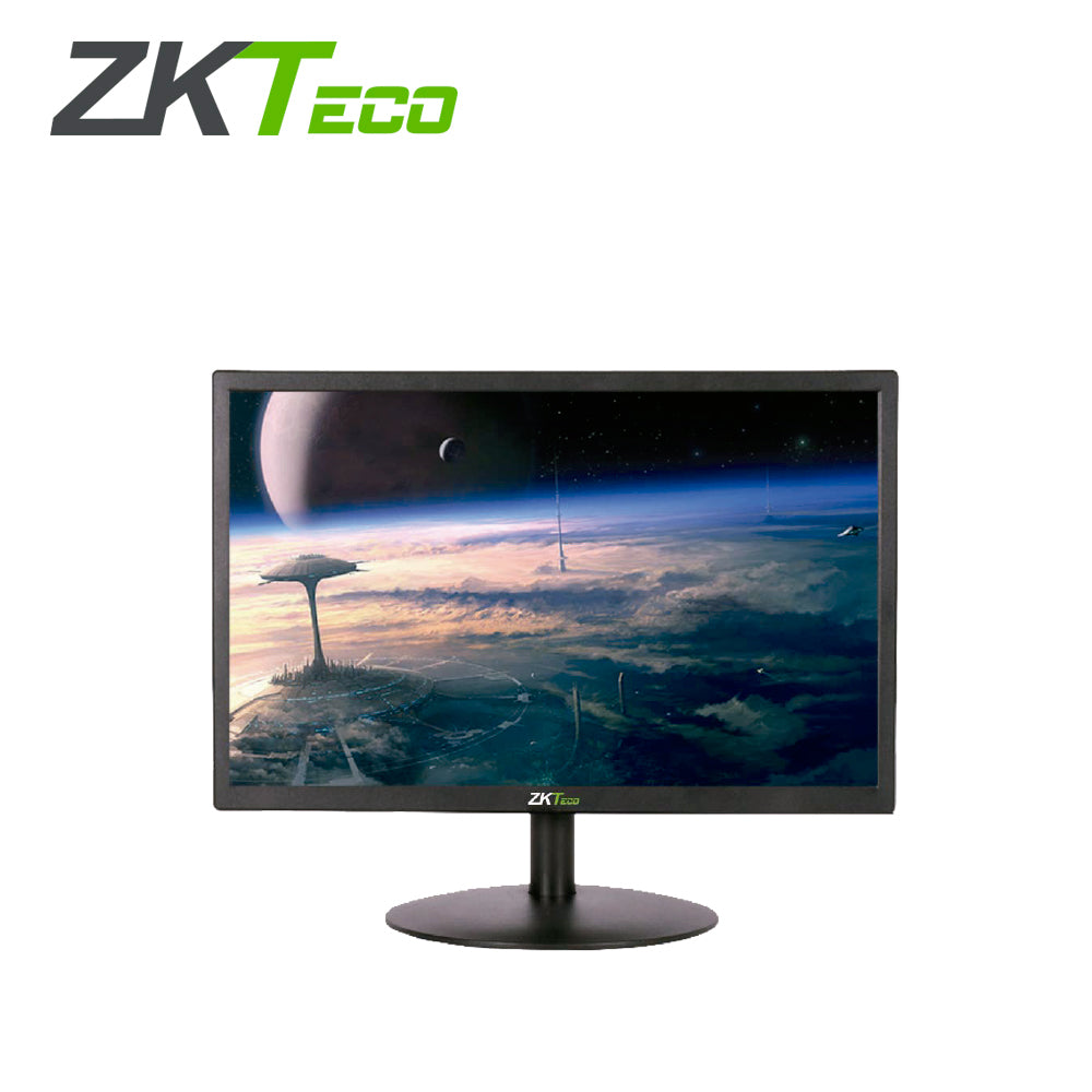 monitor especializado para video vigilancia led hd de 19 pulgadas zkteco modelo zd19-2k resolucion 1440 x 900 entrada de video hdmi/vga salida de audio rca puerto usb altavoz