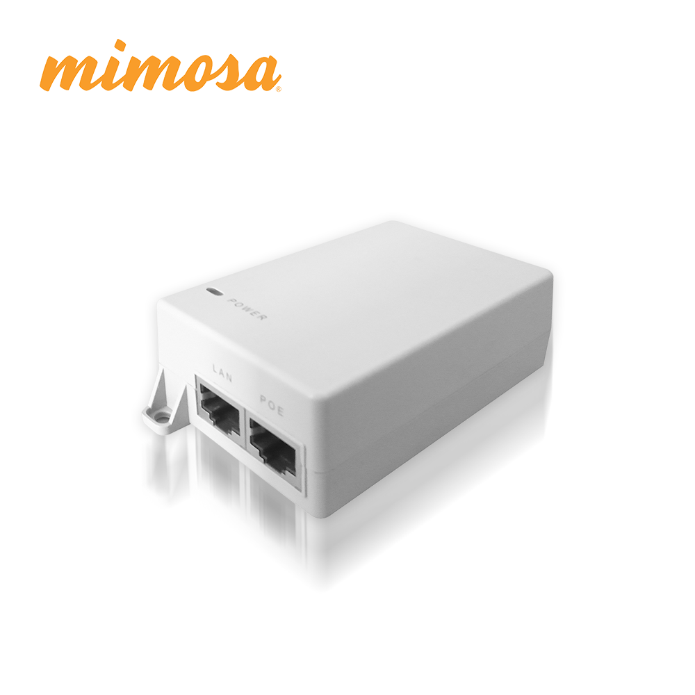 inyector poe gigabit mimosa 24v 12w para radios c5c-ef c5x-ip67 y a5x-ef (no incluye cable de corriente) (3 meses de garantia)