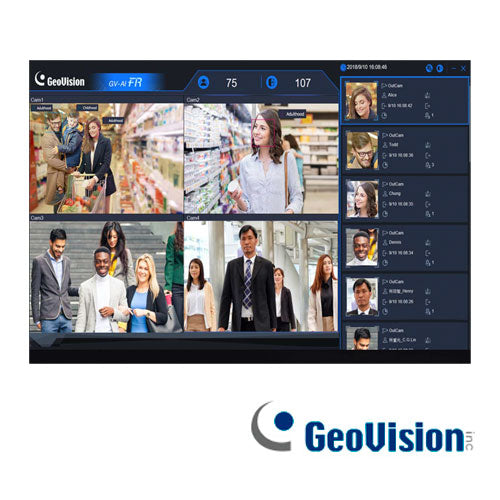 licencia software geovision gv-ai fr 1 canal onvif terceros dongle usb *usar solo con gv-vms v18 para grabar*