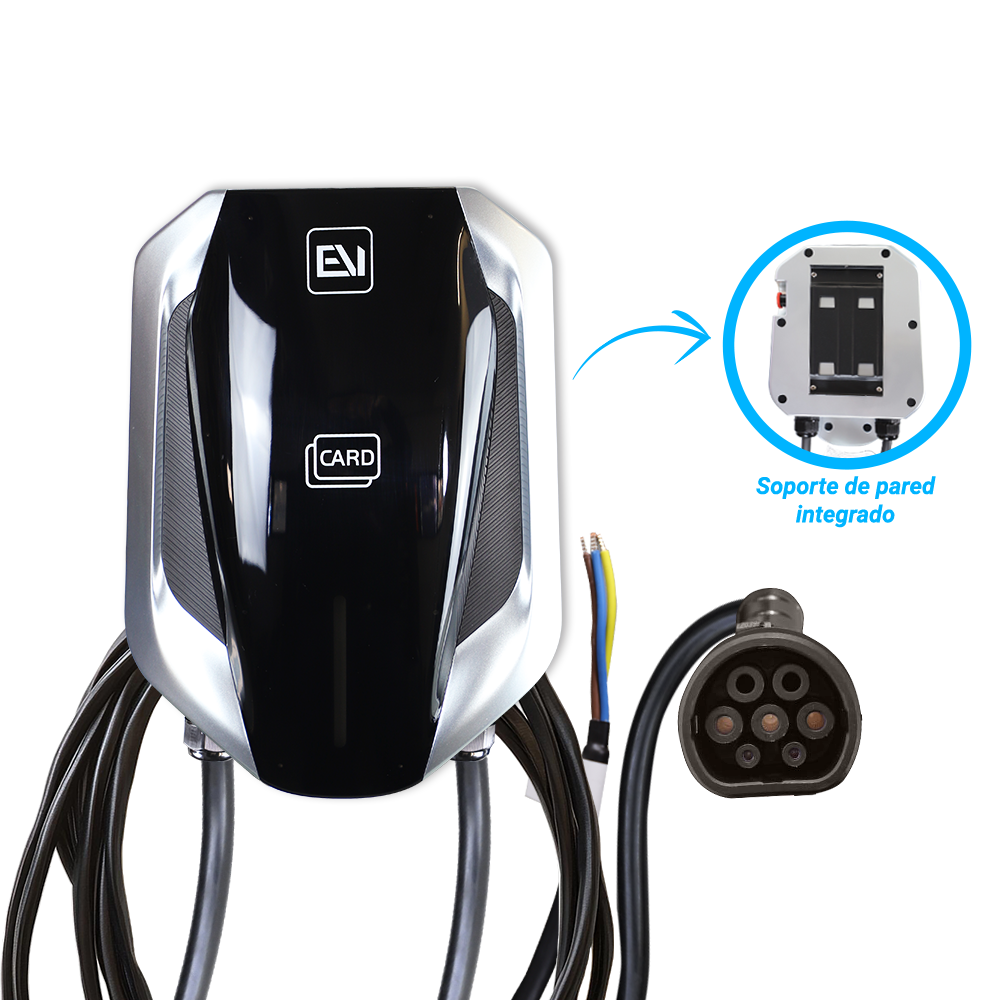 cargador de pared ev-ob251 alter conector tipo 2 con entrada/salida 120-240vca potencia max 7kw ip54 sin plug de corriente electrica