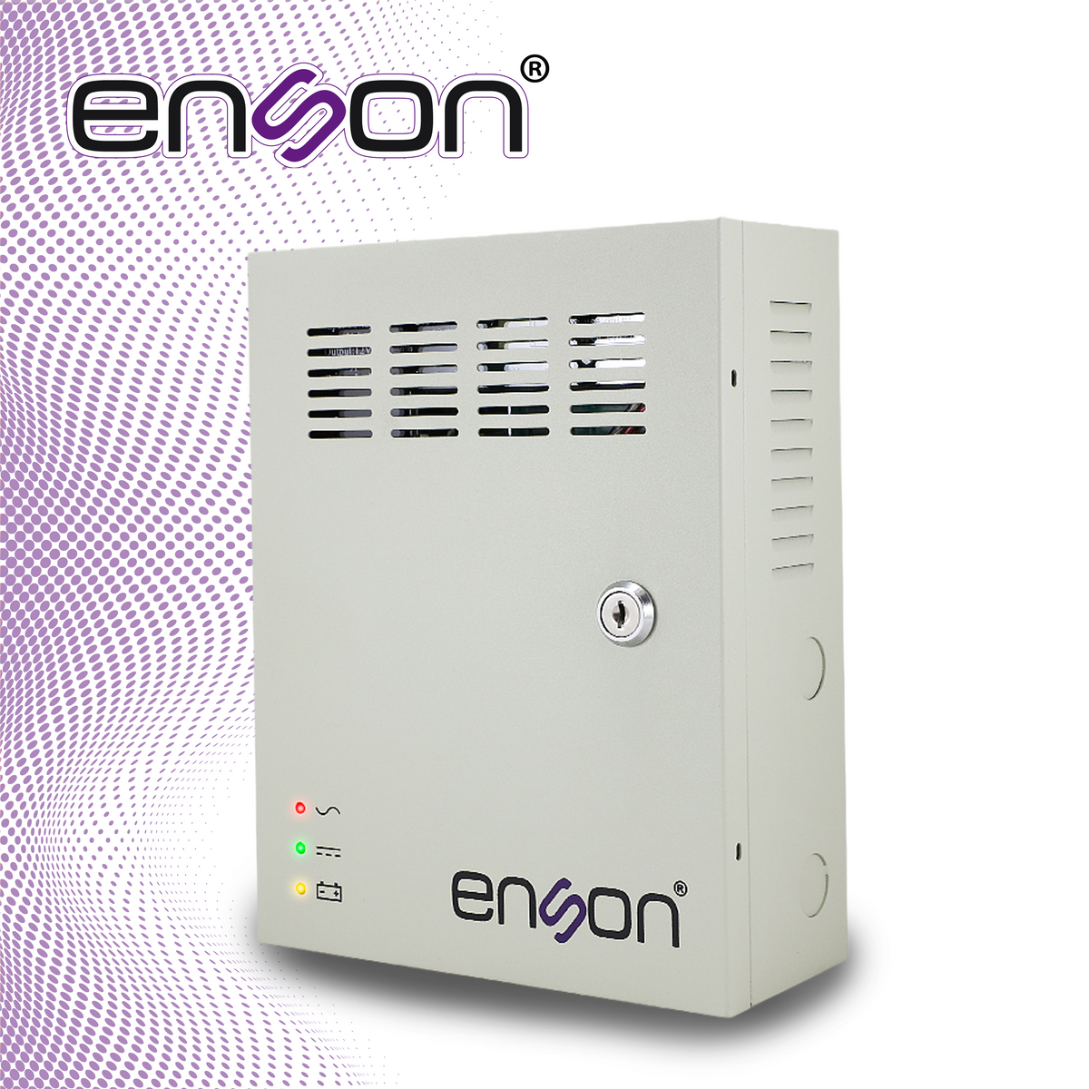 fuente de poder tipo caja enson psb10a-1209backup 12vdc 10amp 9 canales de 1.1amp cada uno espacio para bateria de respaldo (no incluye bateria) ideal para cctv y control de acceso baterias compatibles bt412/bt712/bt912