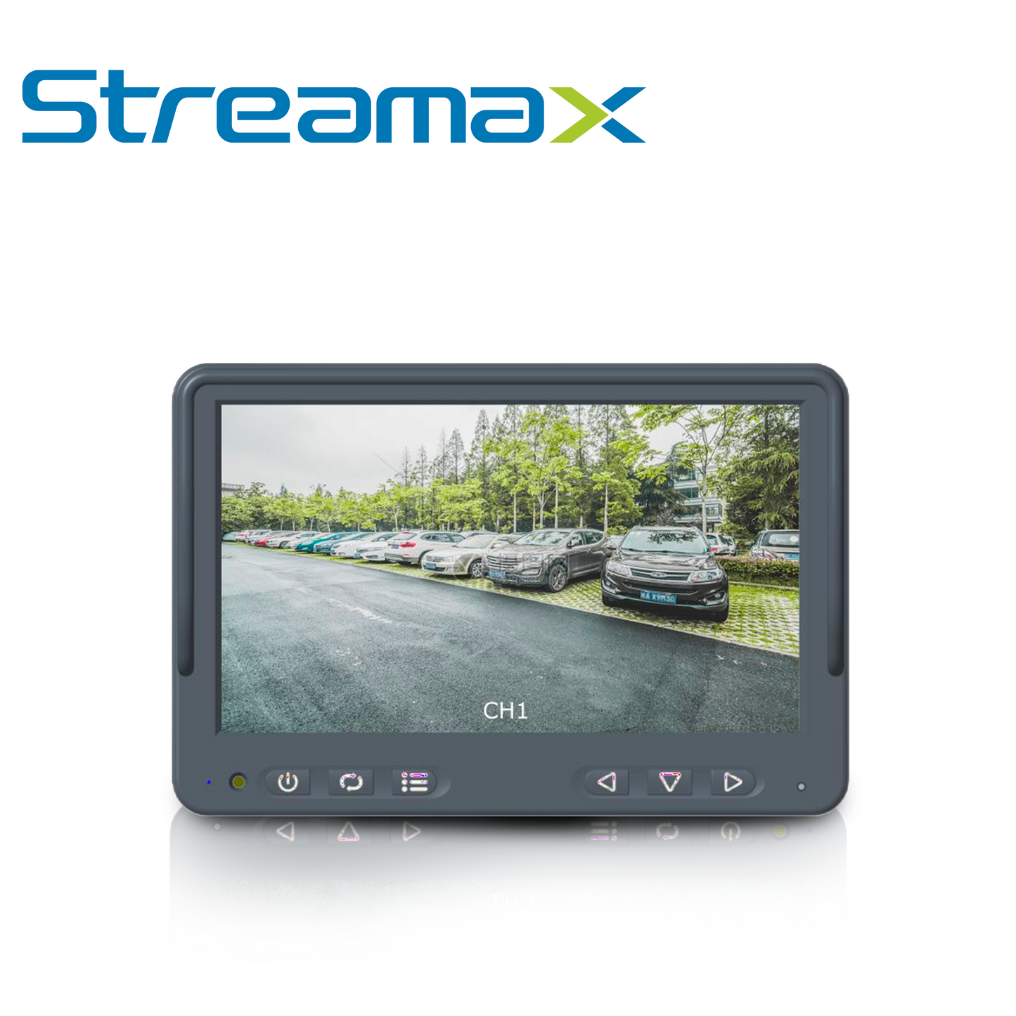 monitor movil streamax mdp7s / 7 pulgadas / conector din 4 pines / altura ajustable / funciona solo para visualizacion / compatible con mdvrs con salida de video 4 pines