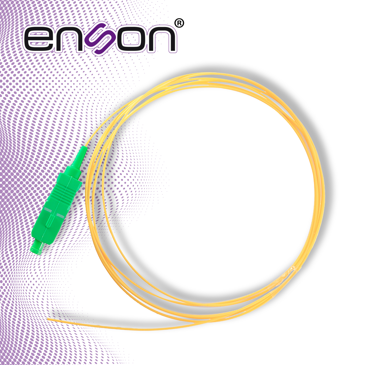 pigtail de fibra optica monomodo enson ens-pigtailsc conector sc apc longitud 1.5 metros
