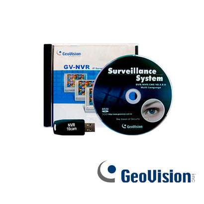 licencia software geovision gv-nvr 16 canales onvif terceros dongle usb