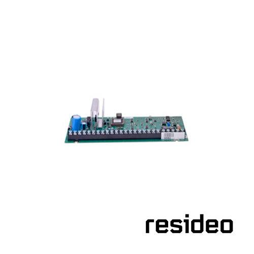 tarjeta resideo panel vista-48la sin gabinete/ ni resistencias de fin de linea / ni accesorios de montaje / preparado para recibir 8 zonas / 15 zonas con doblaje de zonas y expandible hasta 48 zonas.