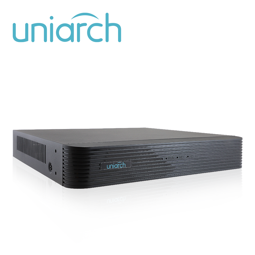 nvr uniarch nvr-108e2-p8 / 8 canales / 8 canales poe / capacidad 1 disco duro de 6 tb / salida hdmi / salida vga simultaneas / 50 mbps / ultra265 / p2p (ez cloud)