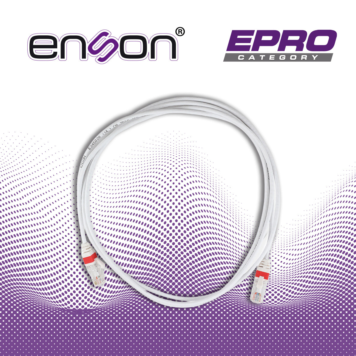 patchcord utp cat6a enson p6a021wh forro pvc blanco 4 pares calibre conductor 26 awg uso interior longitud 7 pies 2.1 metros