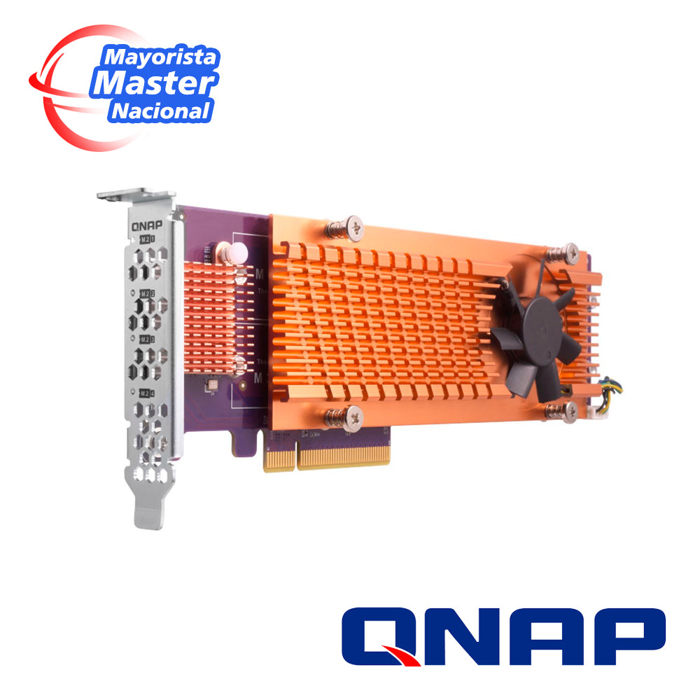 qnap qm2-2p-244a dual m.2 22110/2280 pcie ssd expansion card (pcie gen2 x4) low-profile bracket pre-loaded low-profile flat and full-height are bundled *shorter version to support tvs-x82/ts-x77 pcie slot 2 & slot 3