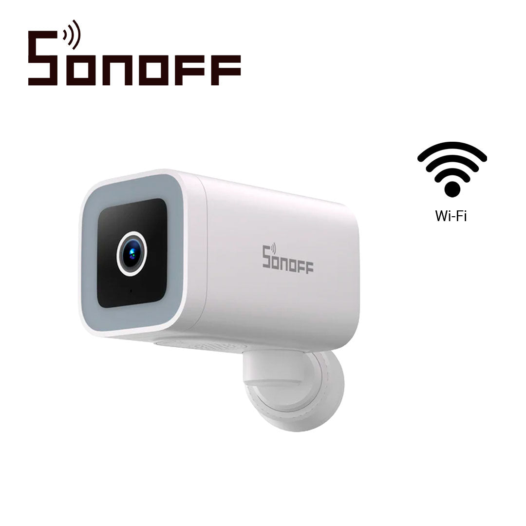 camara de seguridad para exteriores sonoff cam-b1p / inalambrica wifi/ proteccion ip65 / resolucion 2k hd / funciones de deteccion y seguimiento de movimiento humano /compatible con alexa y google home /requiere adaptador de energia/ adaptador no incluido