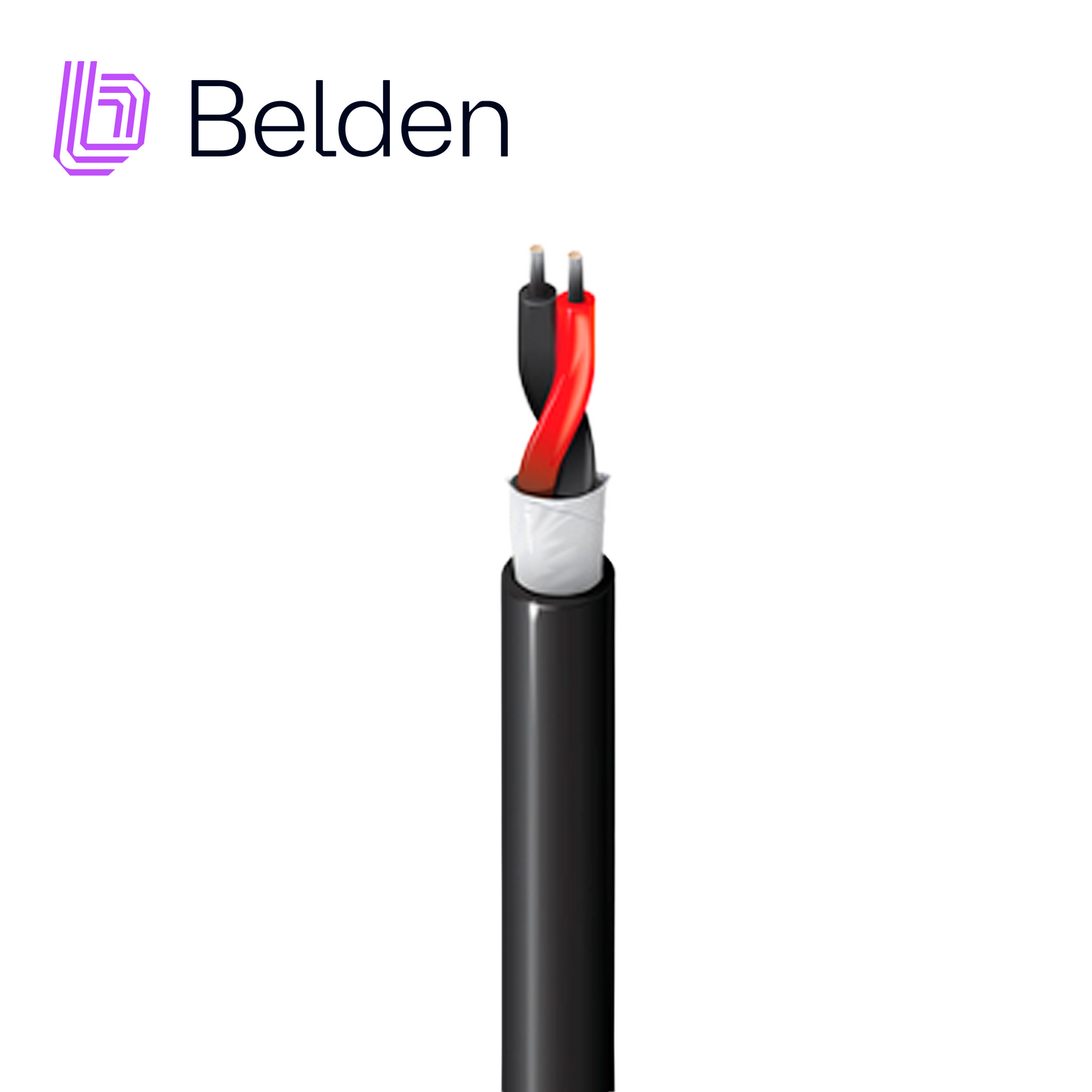 cable de seguridad y sonido belden 5500u1 0101000 / interior / negro / 2 conductores / 22 awg / multifilar / forro pvc / cm / waterblocking / bobina / 1000 pies 305 metros