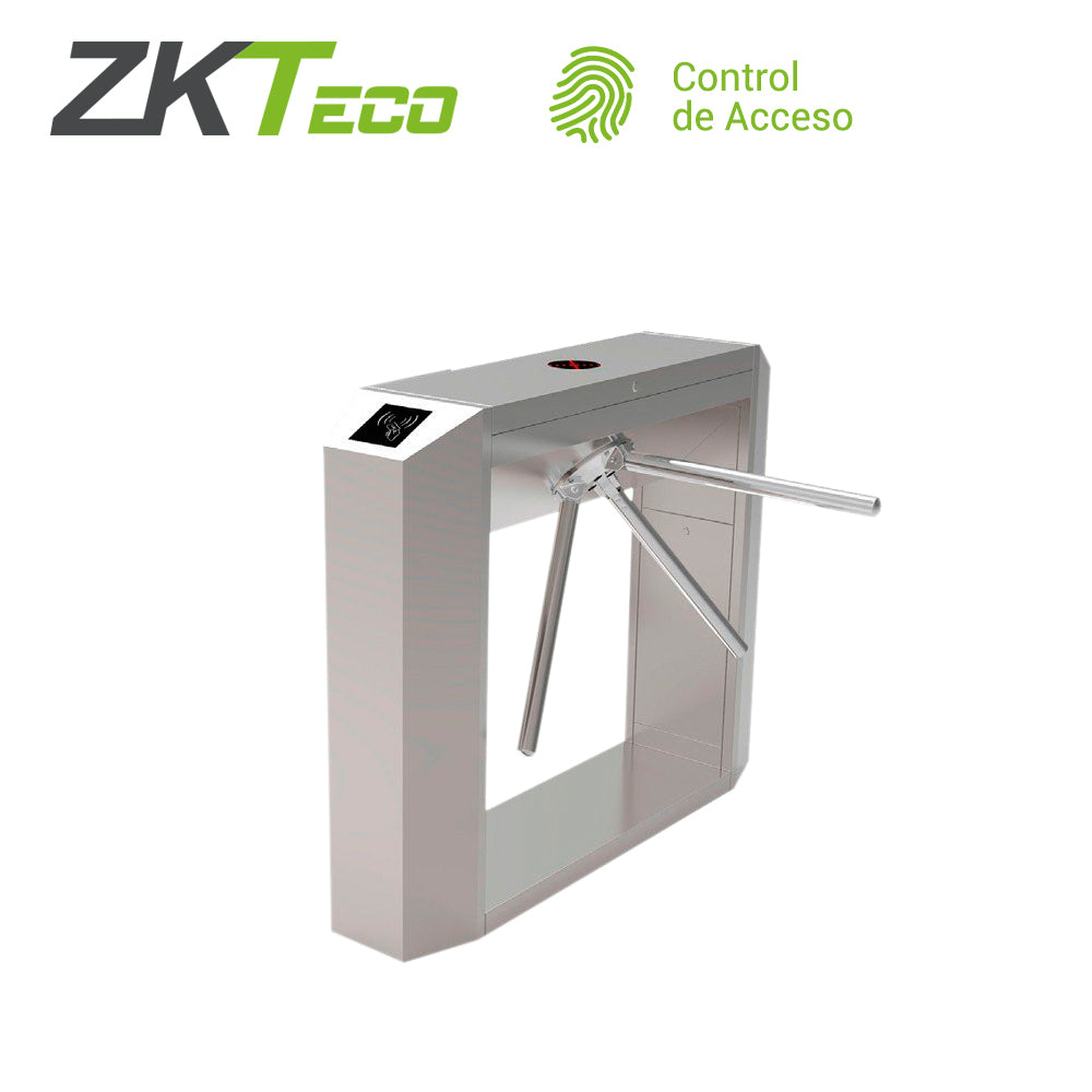 torniquete tipo puente de medio cuerpo zkteco ts200 bidireccional bajo consumo acero inoxidable sistema hasta 30 accesos por minuto. liberacion semiautomatica en la perdida de energia sin panel sin lectora