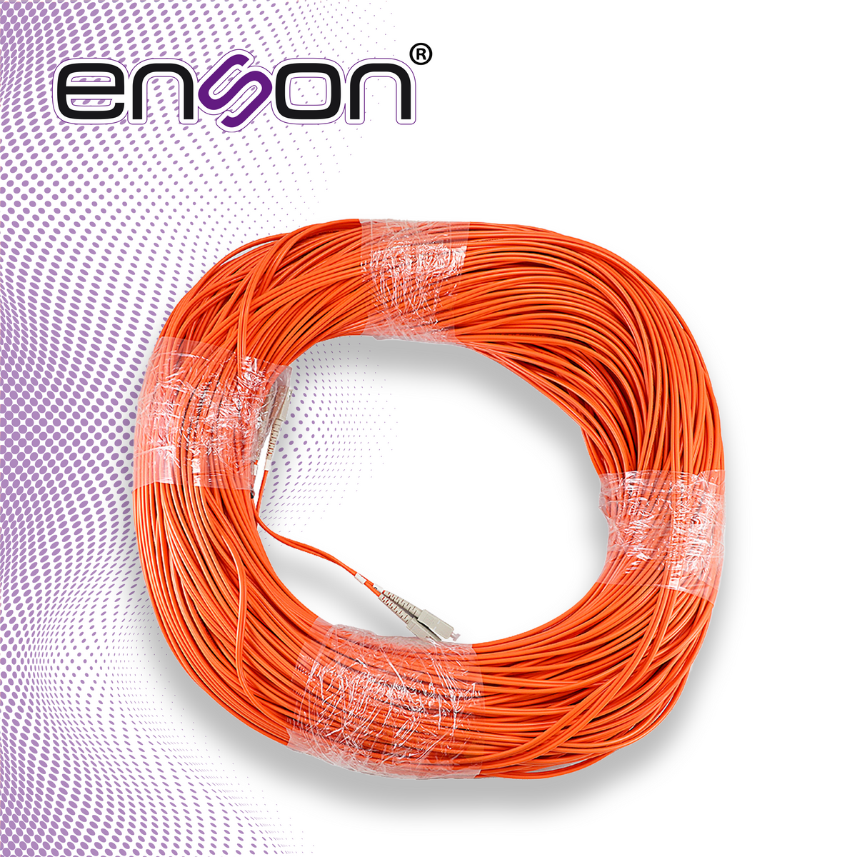 fibra optica enson 60201o200 de 200mts duplex multimodo om1 armada y terminada con conectores sc-sc