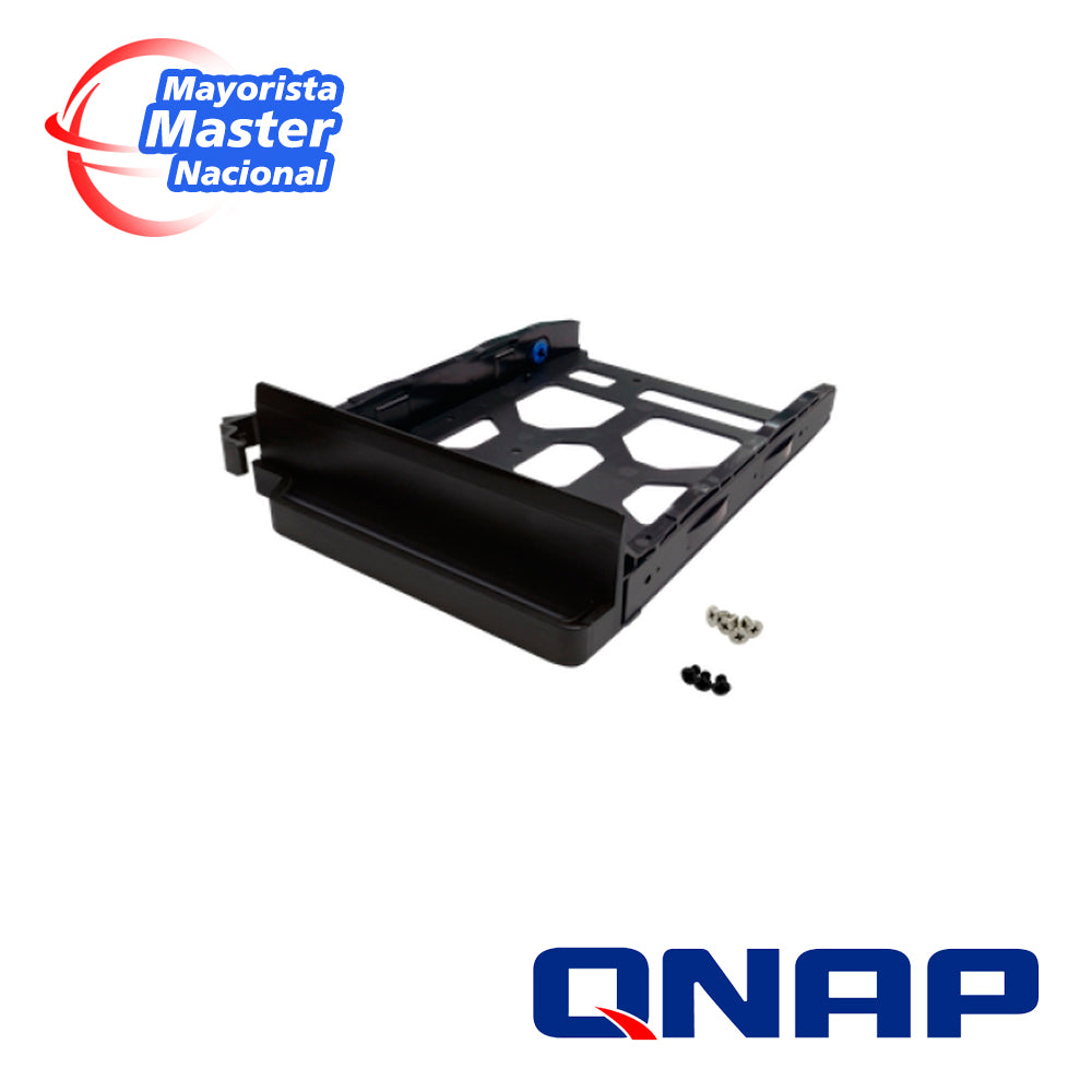qnap tray-35-nk-blk04 black hdd tray v4 for 3.5" and 2.5" drives without key lock black plastic with 6 x screws for 2.5" hdd tooless
