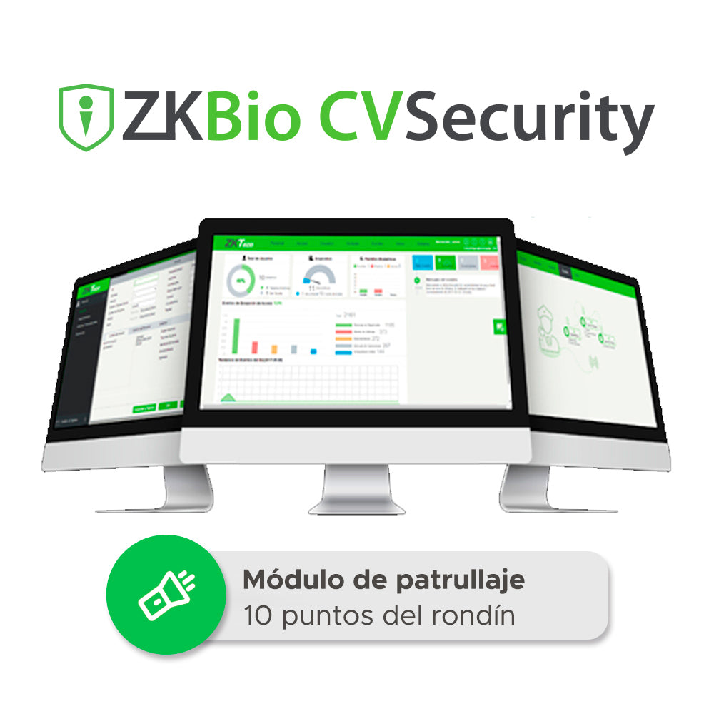 licencia bio cvsecurity modulo de patrullaje zkcv-pat-p10 permite poner 10 puntos del rondin permanente compatible con panel inbio pro