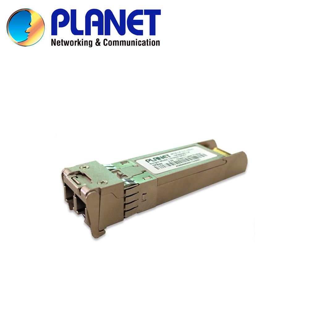 transceptor para fibra optica monomodo planet mtb-lr20 / velocidad de transmision 10gbps/ distancia de transmision 20 kilometros/ tipo de conector lc / longitud de onda 1310 nm / ddm / temperatura de operacion 0-60 grados celsius