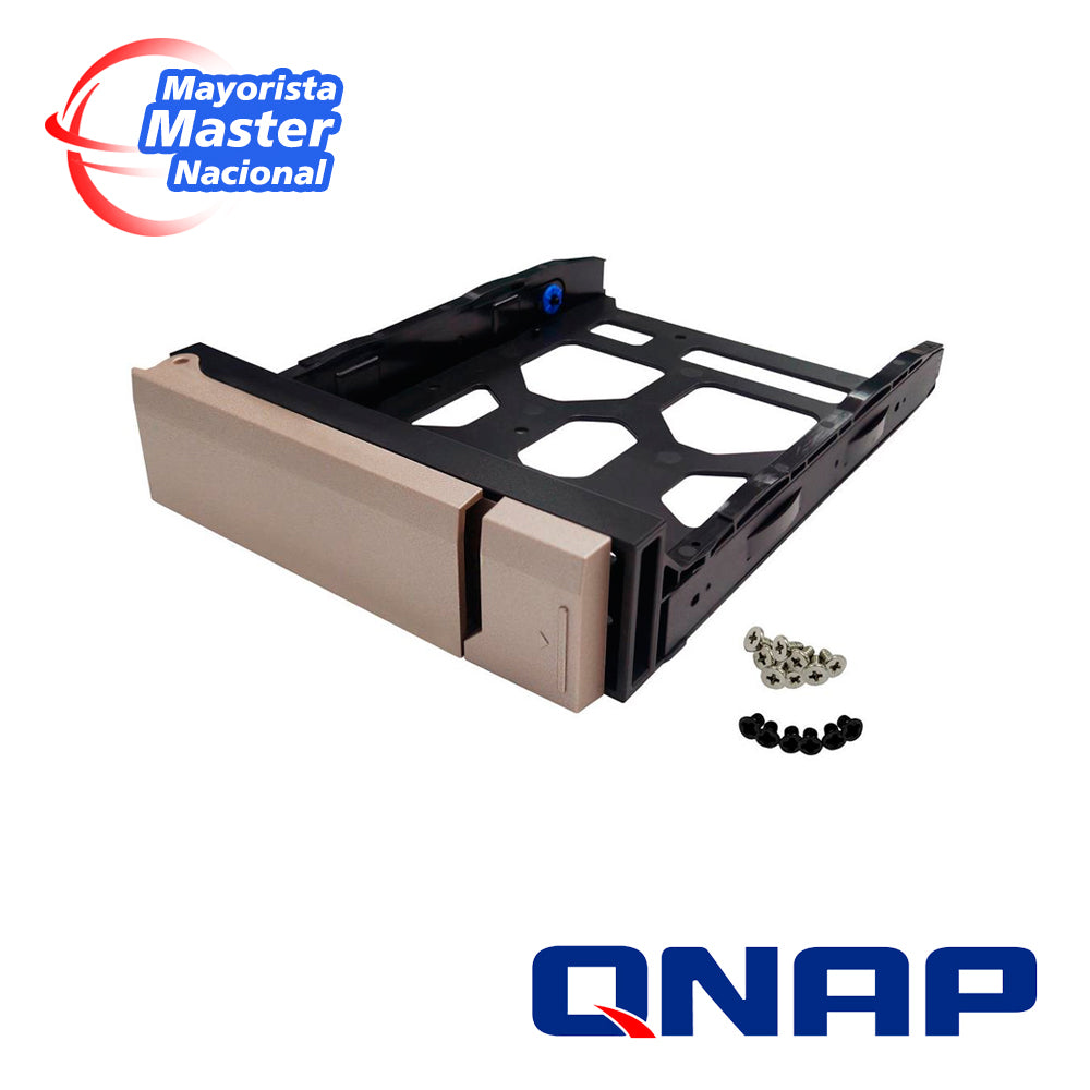 qnap tray-35-nk-gld01 gold hdd tray v1 for 3.5" and 2.5" drives without key lock black plastic with 6 x screws for 2.5" hdd tooless
