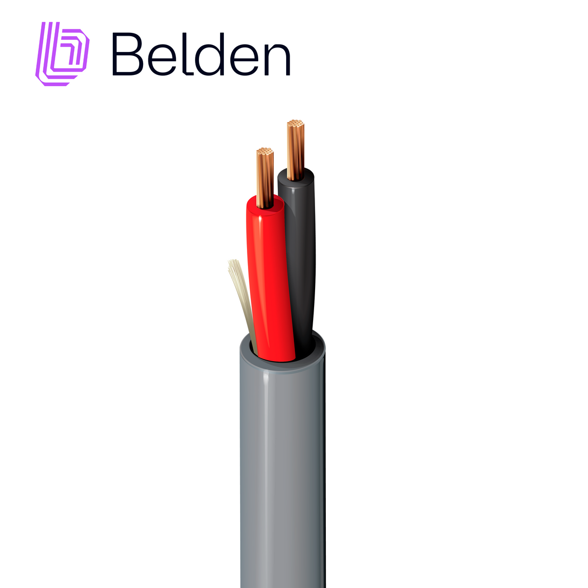 6200ue 008u1000 cable de seguridad y sonido belden 6200ue 0081000 / interior / gris / 2 conductores / 16 awg / multifilar / forro pvc / cmp / caja / 1000 pies 305 metros