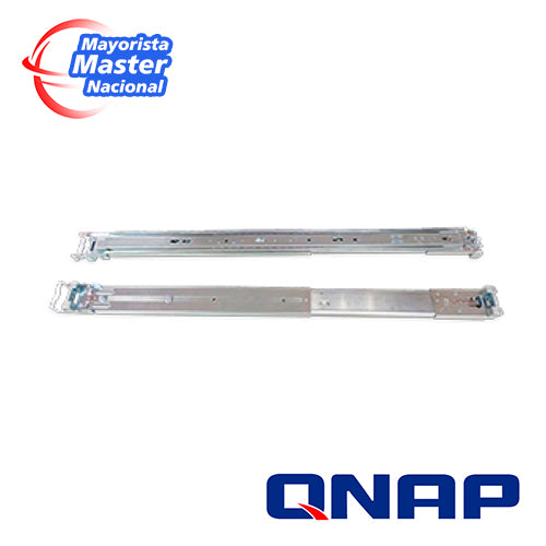 riel para montaje en rack qnap rail-b02 / compatible con nas qnap de 1ur y 2ur