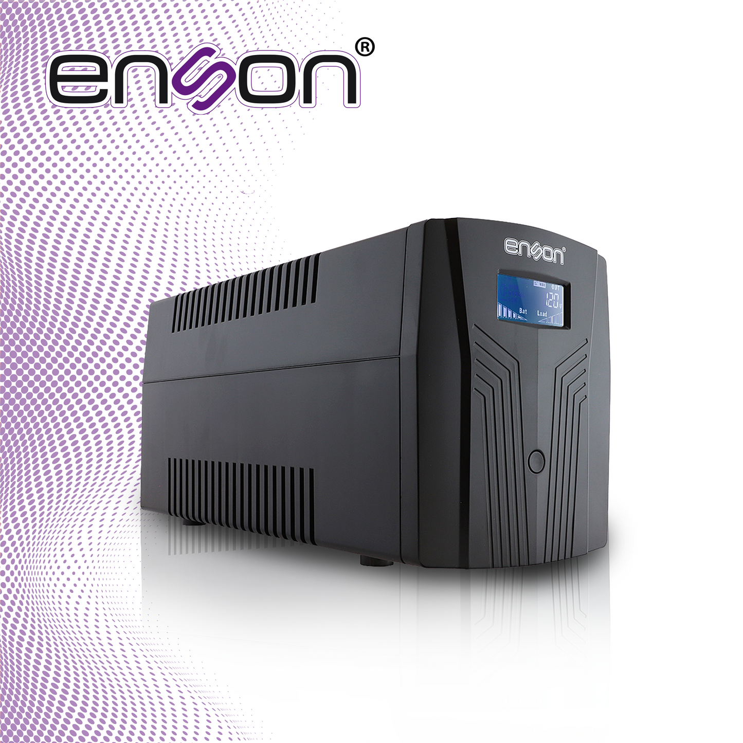 no break ups enson ens-ea2150 1500va/900w 6 contactos con bateria de respaldo linea interactiva pantalla lcd voltaje de entrada/salida 120vac