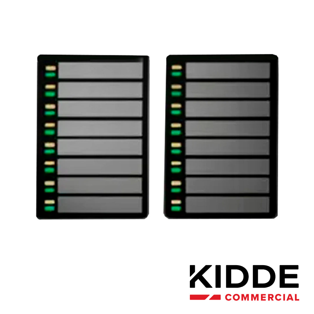 anunciador led de 16 zonas kidde d16l-vs / 2 leds por zona compatible con panel vs4 maximo 2 anunciadores por panel
