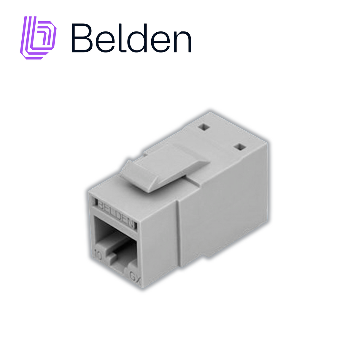 conector modular jack cat6a rj45 belden rvamjkugy-s1 / revconnect / interior / gris / pieza