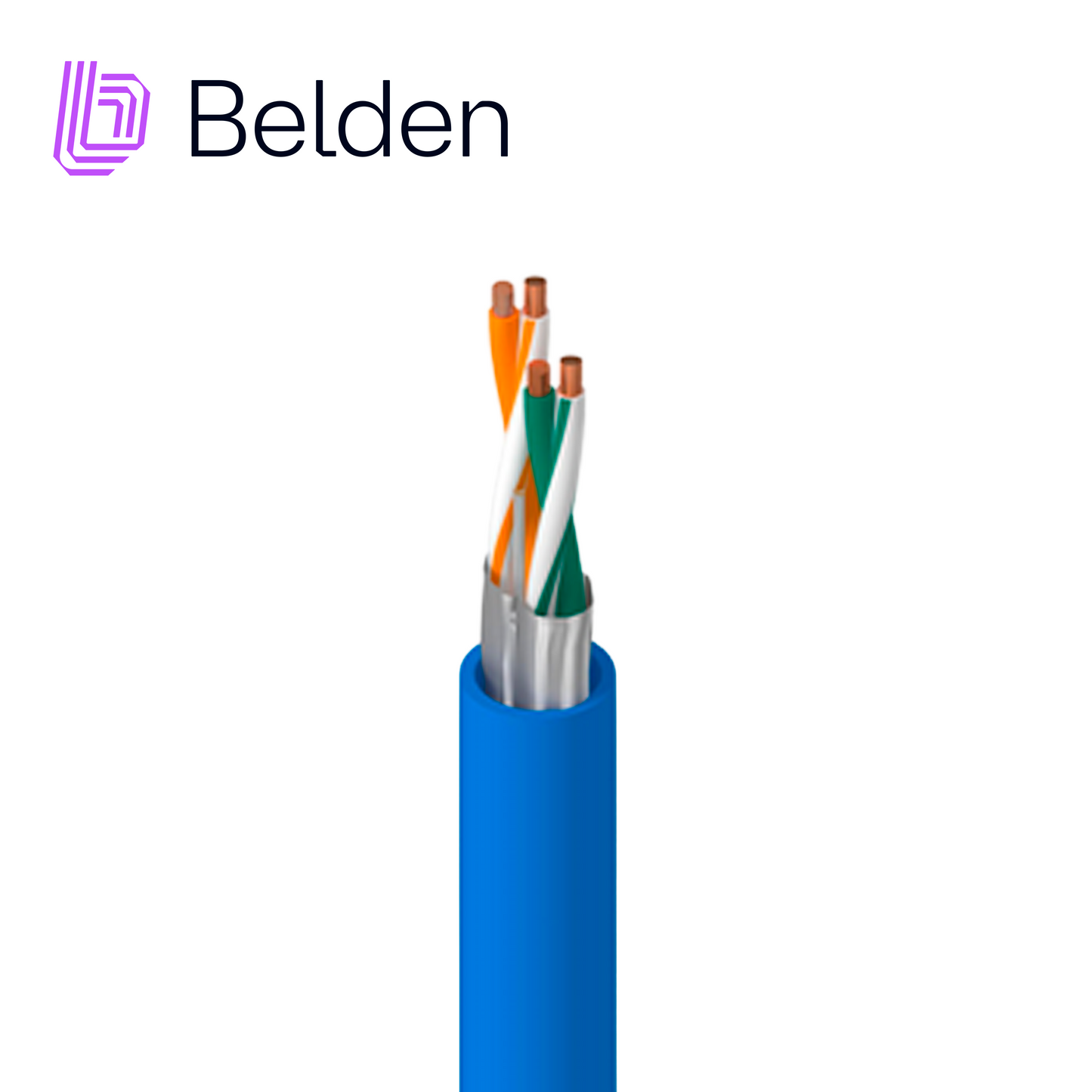 cable utp cat5e belden 7933a 0101000 / entornos hostiles / azul / 4 pares / 24 awg / forro polietileno / bobina / 1000 pies 305 metros