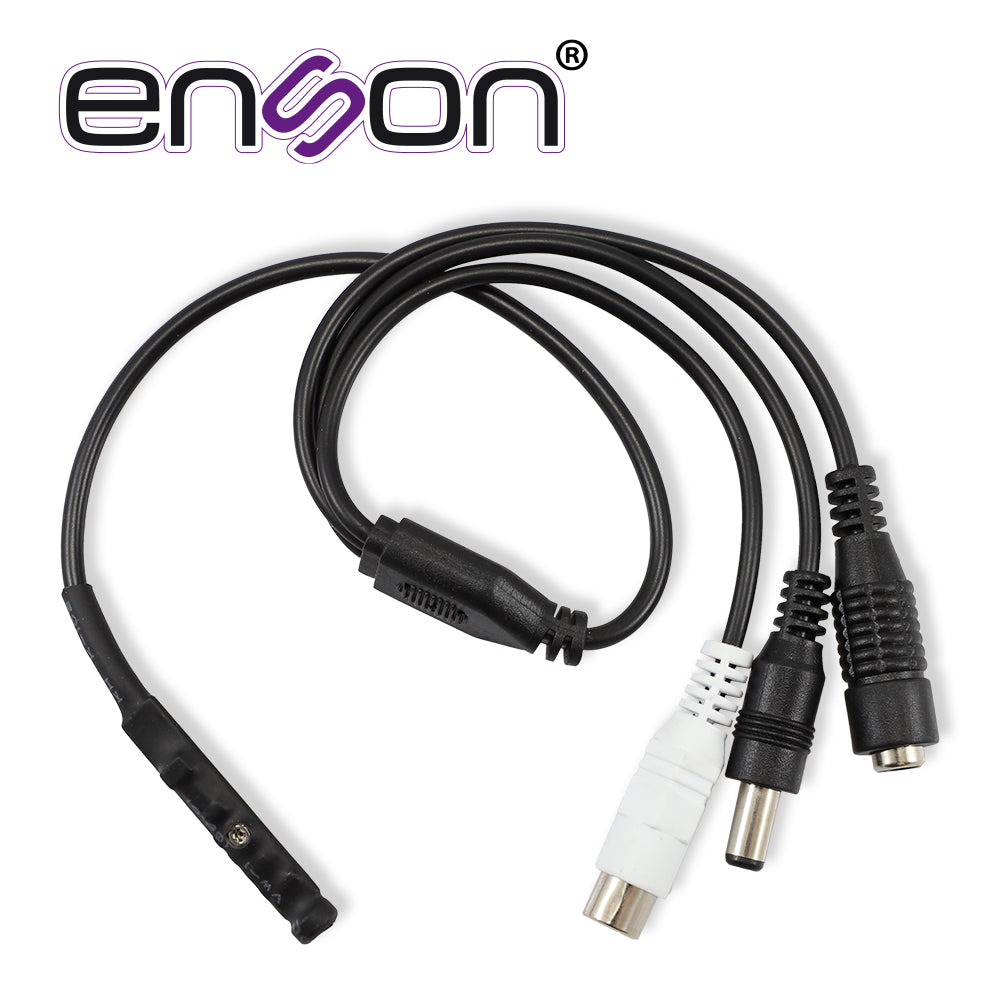 microfono enson pa4mic -35db omnidireccional con perilla de ajuste de ganancia 12vdc in/out y conector rca
