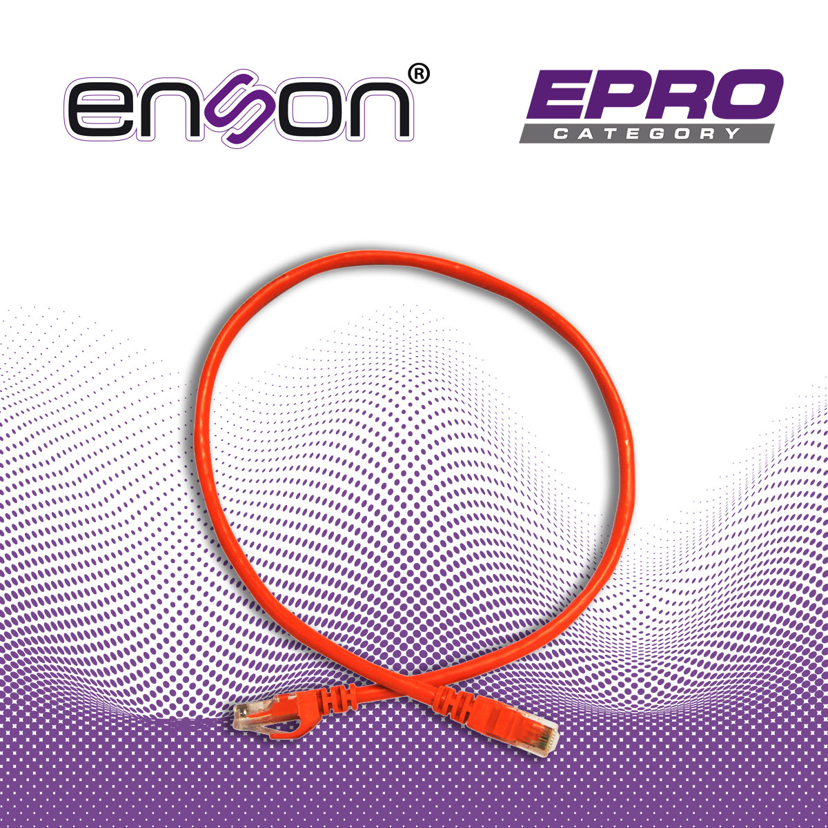 patchcord utp enson p6006o cat6 60cm naranja serie epro 100-ii 100 por ciento cobre para mejor identificacion de soluciones en racks y gabinetes