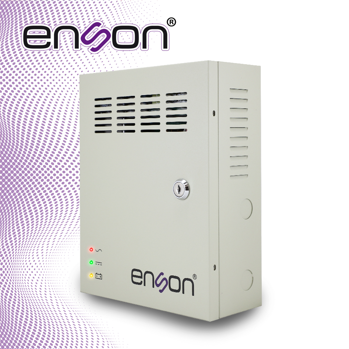 fuente de poder tipo caja enson psb-1218backup 12vdc 10a 18 canales de 0.5a cada uno y soporte de bateria de respaldo (no incluye bateria) ideal para cctv y control de acceso baterias compatibles bt412/bt712/bt912