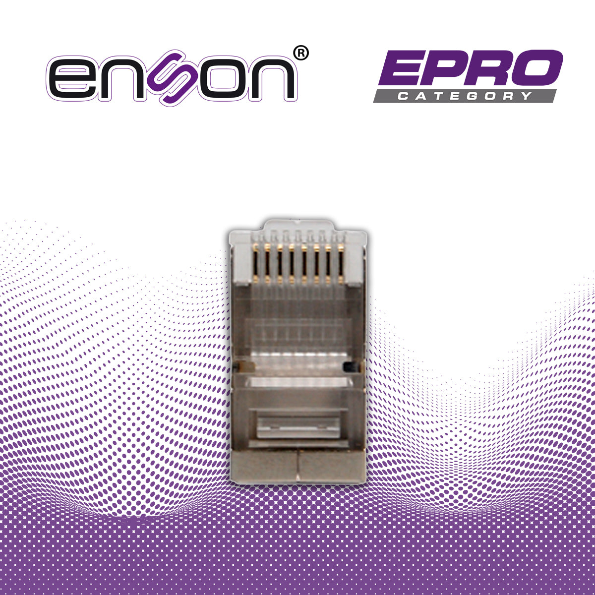 conector plug srj45 blindado cat5e enson ens-srj45-cat5e para cable utp blindado ponchado tradicional