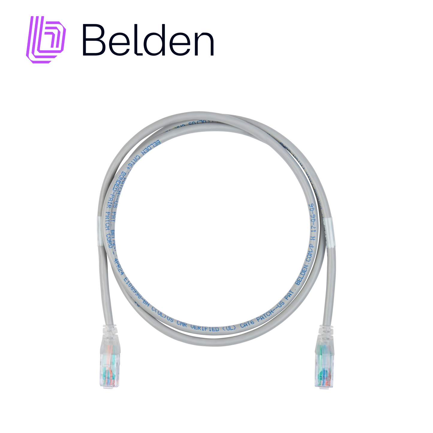 patch cord diametro reducido utp cat6+ belden c6d1104001 / interior / amarillo / 4 pares / 28 awg / forro pvc / cmr / 1 pies 0.3 metros