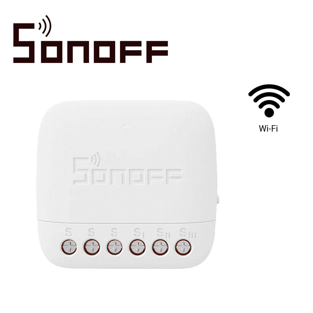 interruptor inwall sonoff s-mate2/ wifi 2.4ghz / compatible con varios modelos de apagadores / sin neutro requerido/ cuenta con 3 canales
