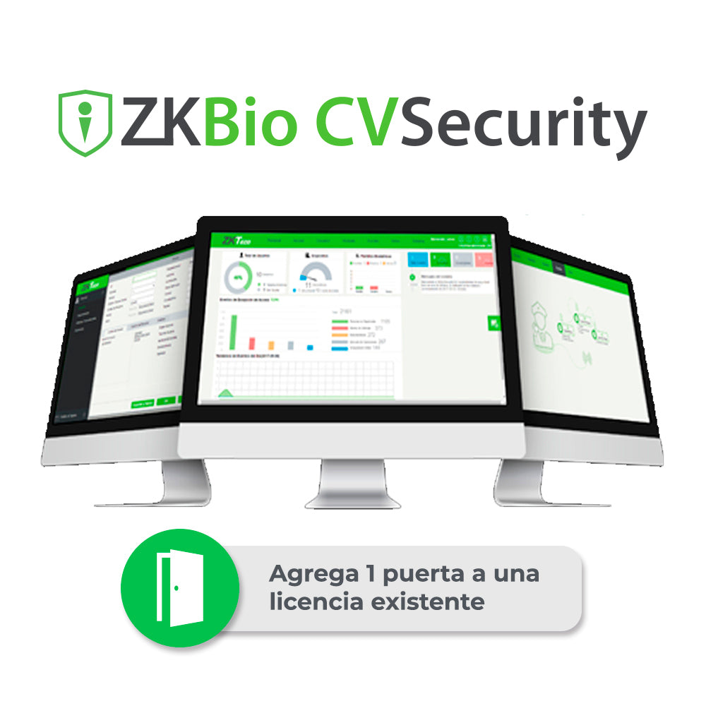 licencia bio cvsecurity modulo de acceso zkcv-ac-addon-s1 permite agregar 1 puerta a licencia existente permanente compatible con inbiopro speedface y proface. //aplicable a partir de 25 puertas ya existentes//