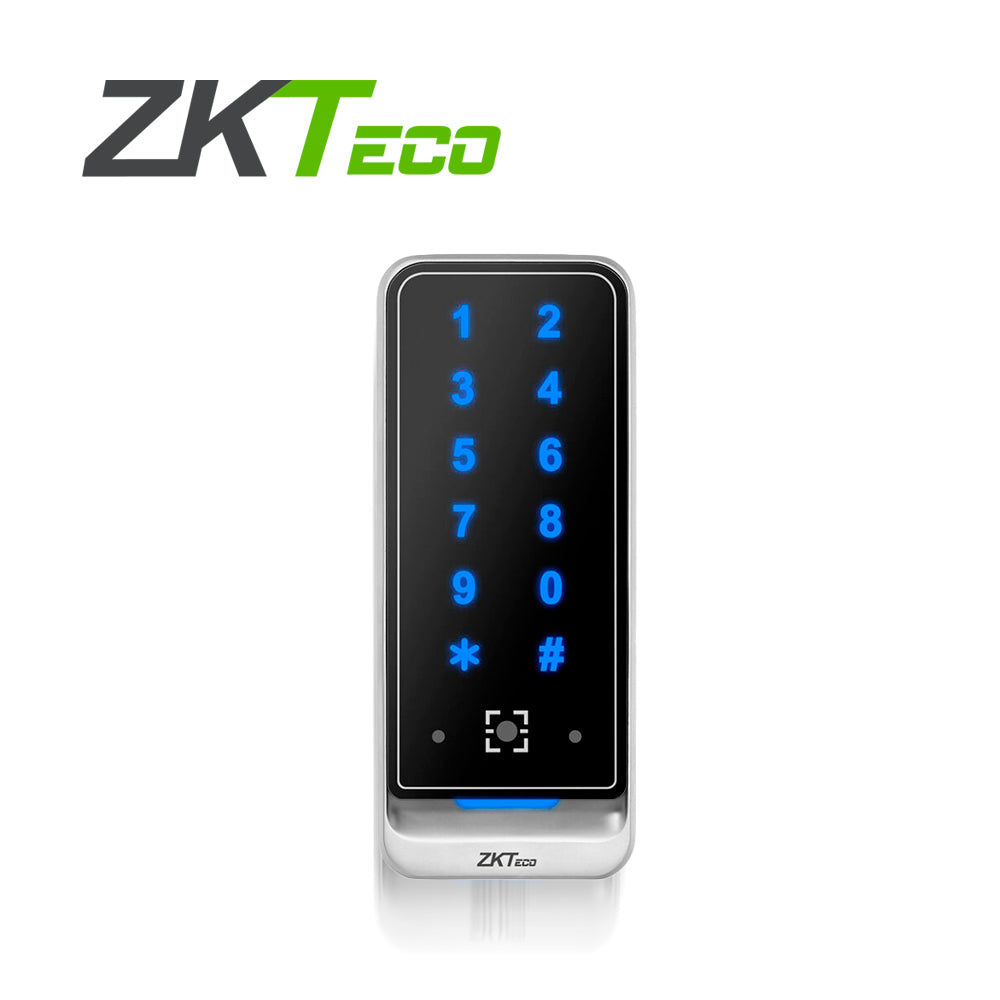 lector con teclado rfid 125khz y codigos qr de zkteco qr600-vk-e fabricado en metal compatible con la app movil de biosecurity bioaccess y biocvsecurity