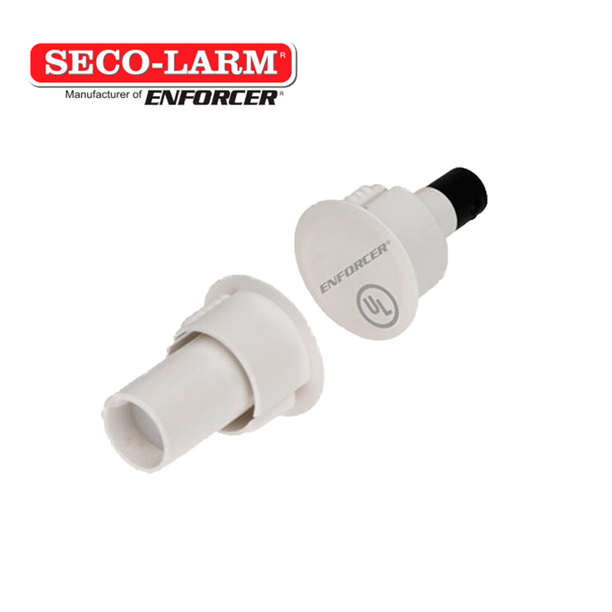 contacto magnetico de montaje empotrado seco-larm sm-4104-tq/w blanco / separacion de 1 pulgada 25 mm / terminales de conexion rapida para puertas de acero de 3/4 de pulgada / normalmente cerrado / certificacion ul