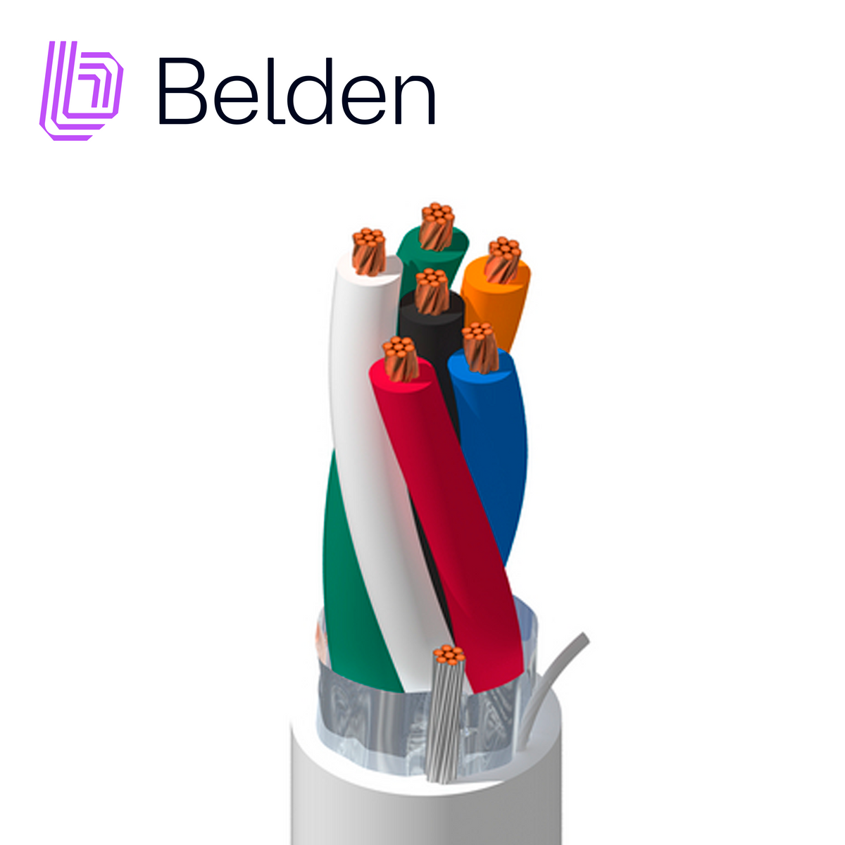 cable de audio comercial y seguridad belden 5304fe 0081000 / interior / gris / 6 conductores / 18 awg / multifilar / forro pvc / cmr / blindado / bobina / 1000 pies 305 metros