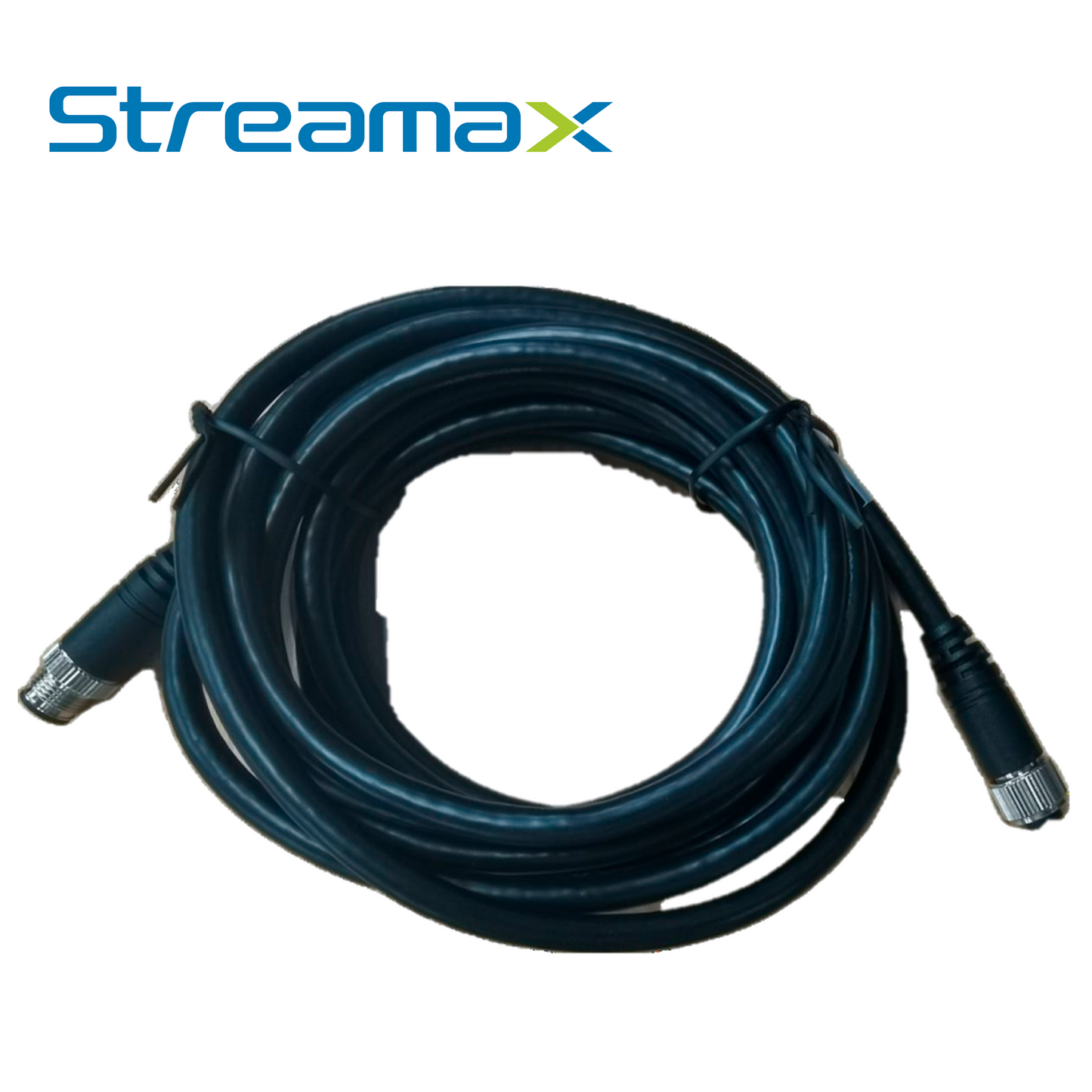 cable extensor m12 de 12 pines streamax mc46-4m / un extremo conector macho m12 de 12 pines (tipo a) y otro extremo conector hembra m12 de 12 pines (tipo a) / 4 metros