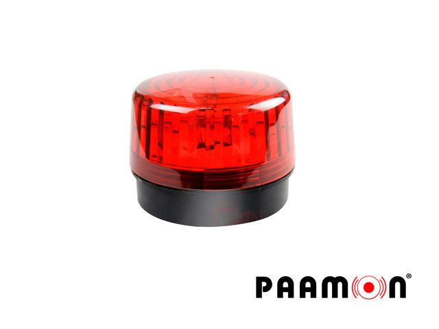 estrobo color rojo paamon pam-led2 ultra potente con leds individuales/ alambrico/ material abs de alto impacto/ destello 90xmin / uso en interior y exterior / compatible con todos los sistemas de alarma